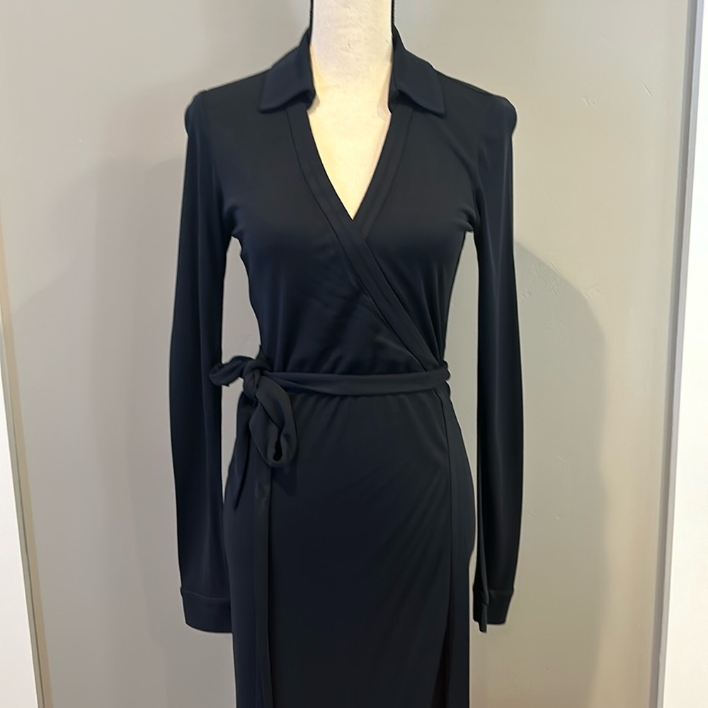 Diane von Furstenberg Navy Wrap Dress